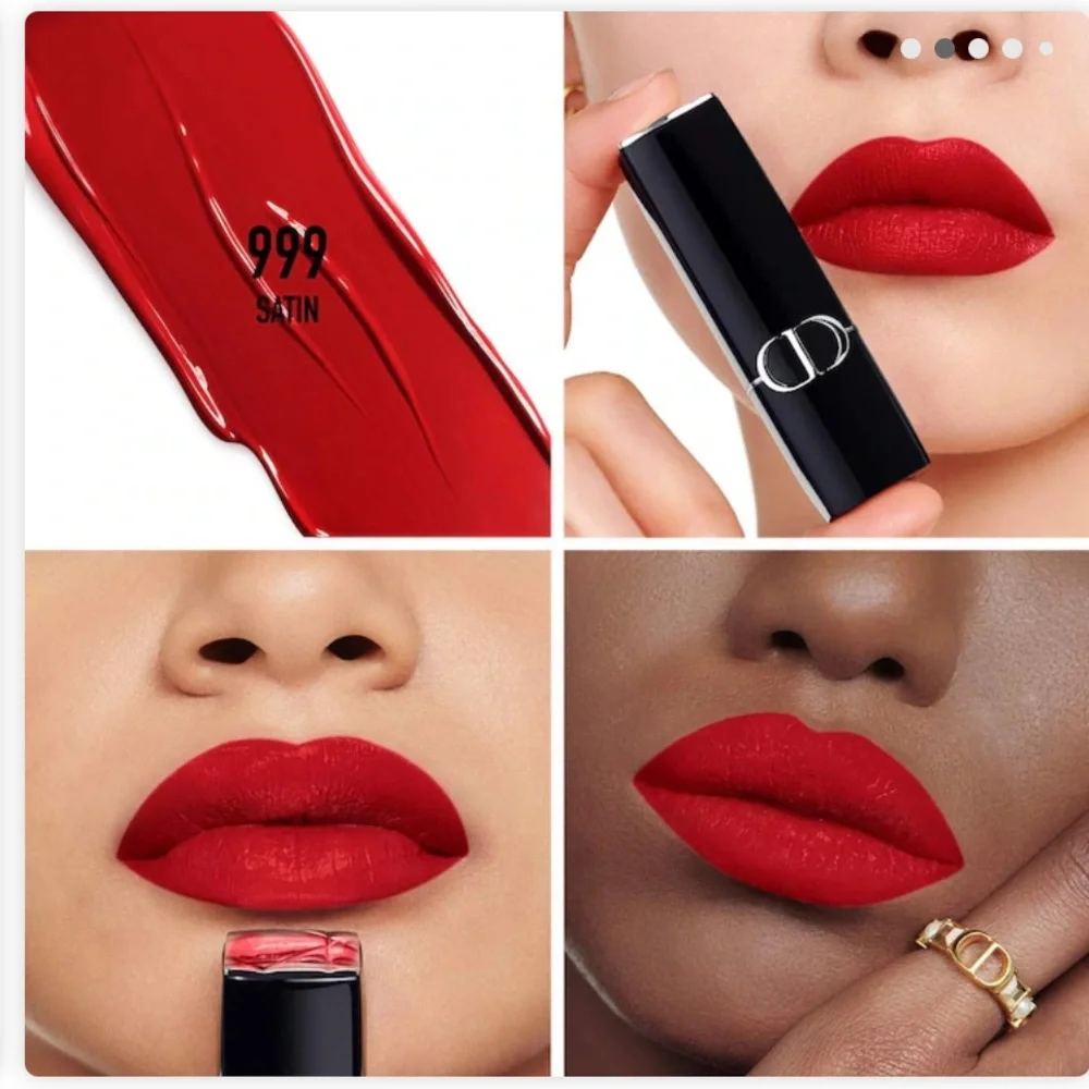 Dior Rouge Lipstick Color 999 Red Satin • Travel Size